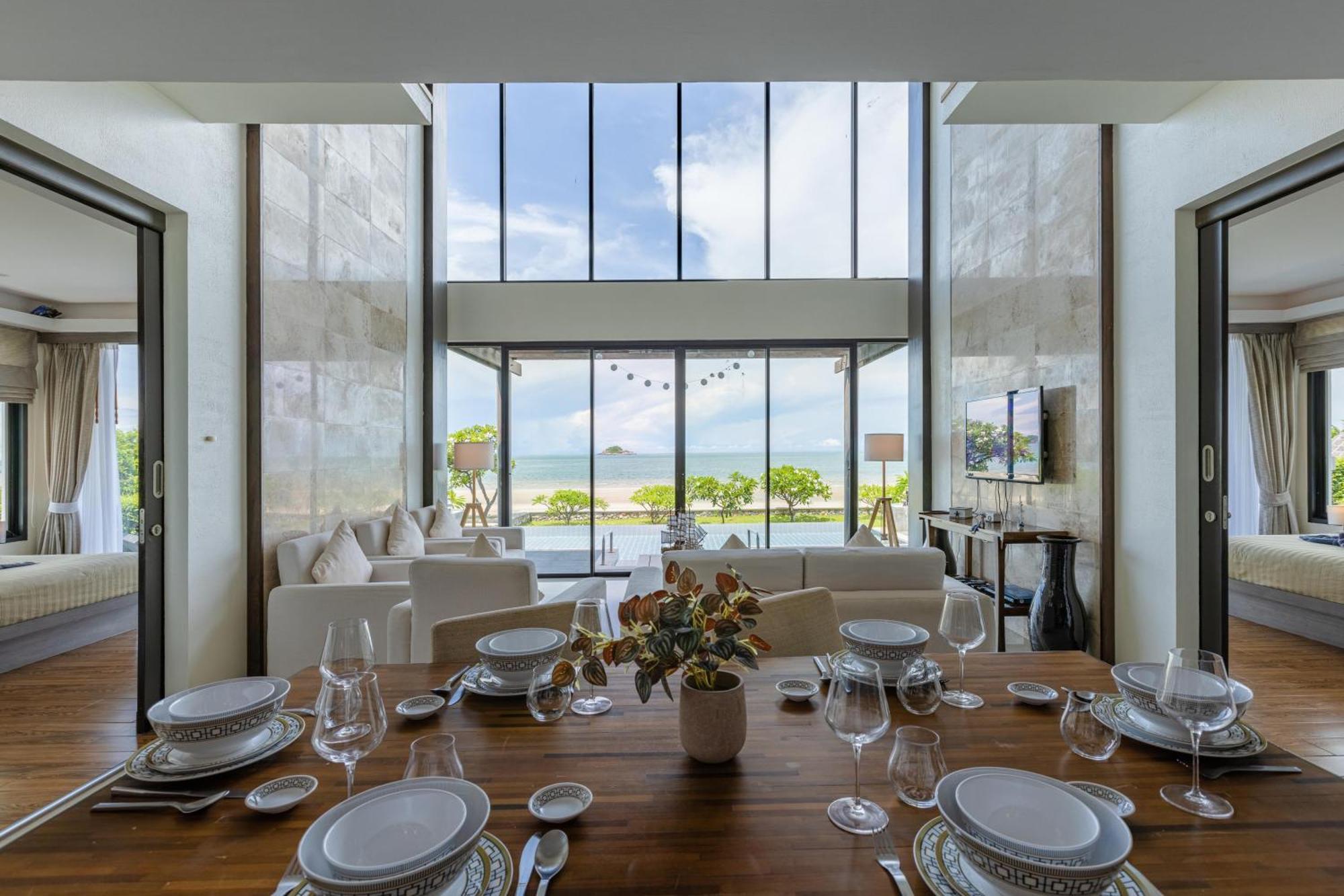 Beachfront Modern 4 Bedroom Pool Villa - Rv Hua Hin Exterior photo