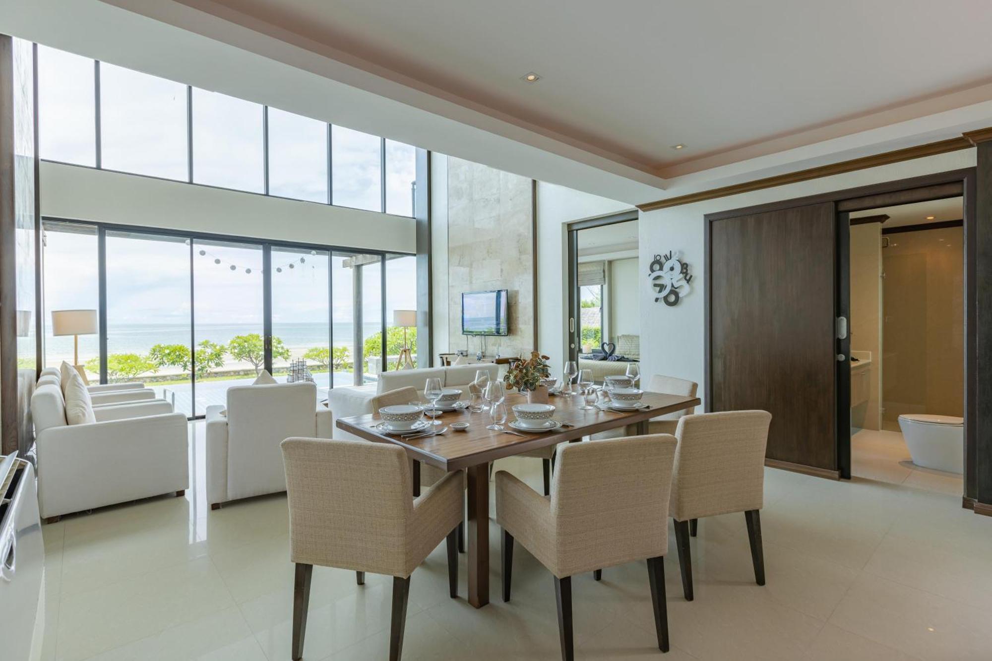 Beachfront Modern 4 Bedroom Pool Villa - Rv Hua Hin Exterior photo