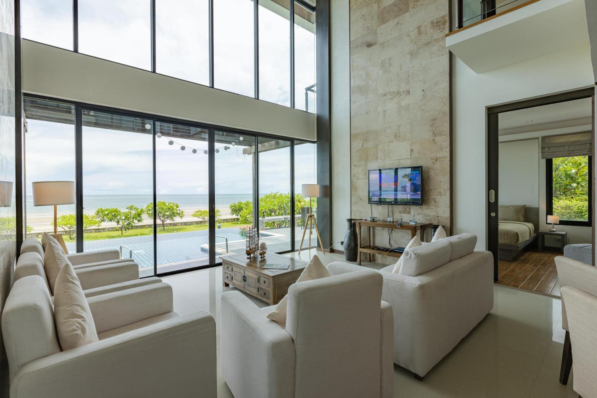 Beachfront Modern 4 Bedroom Pool Villa - Rv Hua Hin Exterior photo